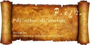 Pásztor Ágoston névjegykártya